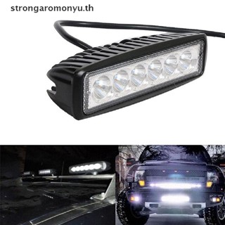 Strongaromonyu ไฟตัดหมอก LED 18W 6000K สําหรับรถยนต์ รถบรรทุก เรือ SUV