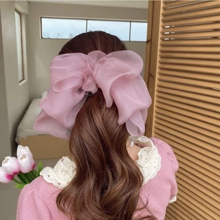 New!!💗พร้อมส่ง💗กิ๊บโบว์ติดผมแบบสปริง ผ้าชีฟองพองตัวสวย ตรงปก โบว์ขนาดใหญ่ กิ๊บติดผมสไตล์เกาหลี