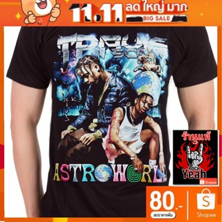 เสื้อวง ASTROWORLD TRAVIS SCOTT เสื้อผ้าแฟชั่น Rock เสื้อวินเทจ ทราวิส สก็อตต์ RCM1841