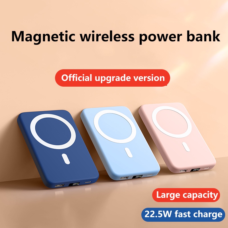พาวเวอร์แบงค์แม่เหล็ก 10000mAh 20W ชาร์จเร็ว สําหรับ Macsafe Powerbank iPhone 14 13 12 Series 13 Pro Max Mini #8