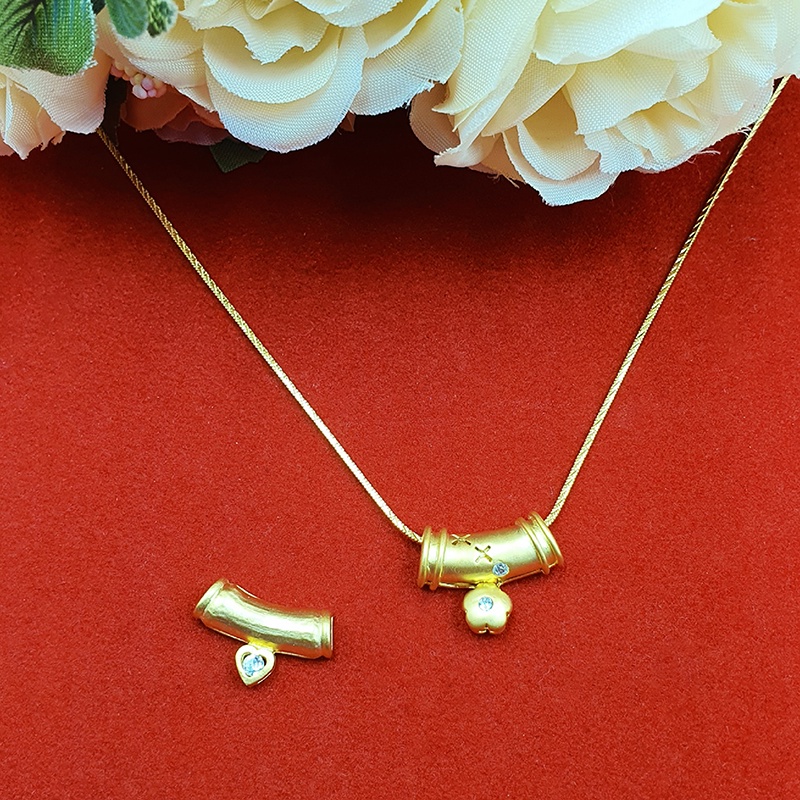 จี้พลอยเล็ก สีทอง จี้ทอง จี้แฟชั่น จี้หัวใจ จี้ดอกไม้ จี้กระเป๋า จี้เพชร ทองไมครอน ทองชุบ ทองปลอม ทองไมครอน ใส่อาบน้ำได้ - รูปที่ 4