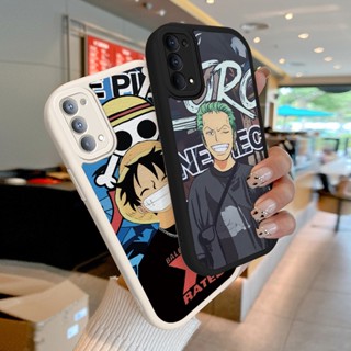 เคสโทรศัพท์มือถือหนังแกะ แบบนิ่ม ลายการ์ตูนวันพีช กันกระแทก สําหรับ OPPO Reno4