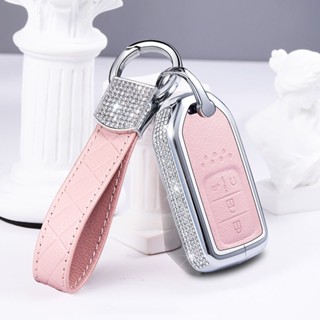 Leather Car Key Cover Case Chain Women Keychain For Honda Civic City Accord HRV CRV XRV 2018 Odyssey Vezel Polit Jazz Ja