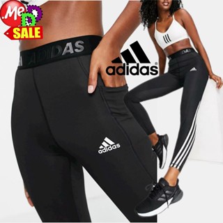 ADIDAS - ใหม่ กางเกงกระชับกล้ามเนื้อรัดรูปใส่ออกกำลังกาย ADIDAS HIGH-RISE TECHFIT 3-STRIPES LONG GYM TIGHTS GR8248 HD449