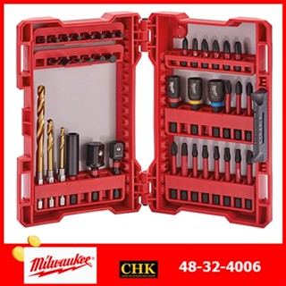 MILWAUKEE 48-32-4006 ชุดดอกไขควง Shockwave Impact Hex Drill Bit Driver 40 Pc Set 50X life ดอกไขควง