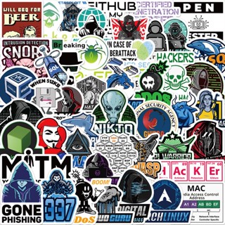 💥พร้อมส่ง💥404 ERROR GITHUB Hacking program coding code สติกเกอร์ แฮ็กเกอร์ กันน้ำรูปแบบที่แตกต่างกัน Sticker 50ชิ้น