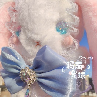 Original hand made rabbit lovely lolita packages in sky blue bow cute harajuku bagl