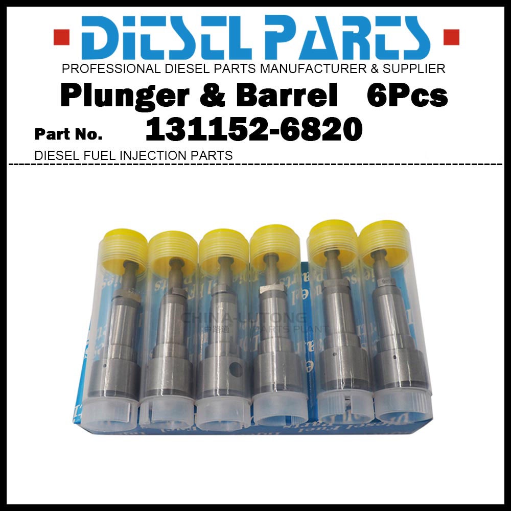 ชุดลูกสูบและถัง 6 ชิ้น A204 131152-6820 9413610135 สําหรับ KOMATSU EXCAVATOR / เครื่องยนต์ 6D95 6D95