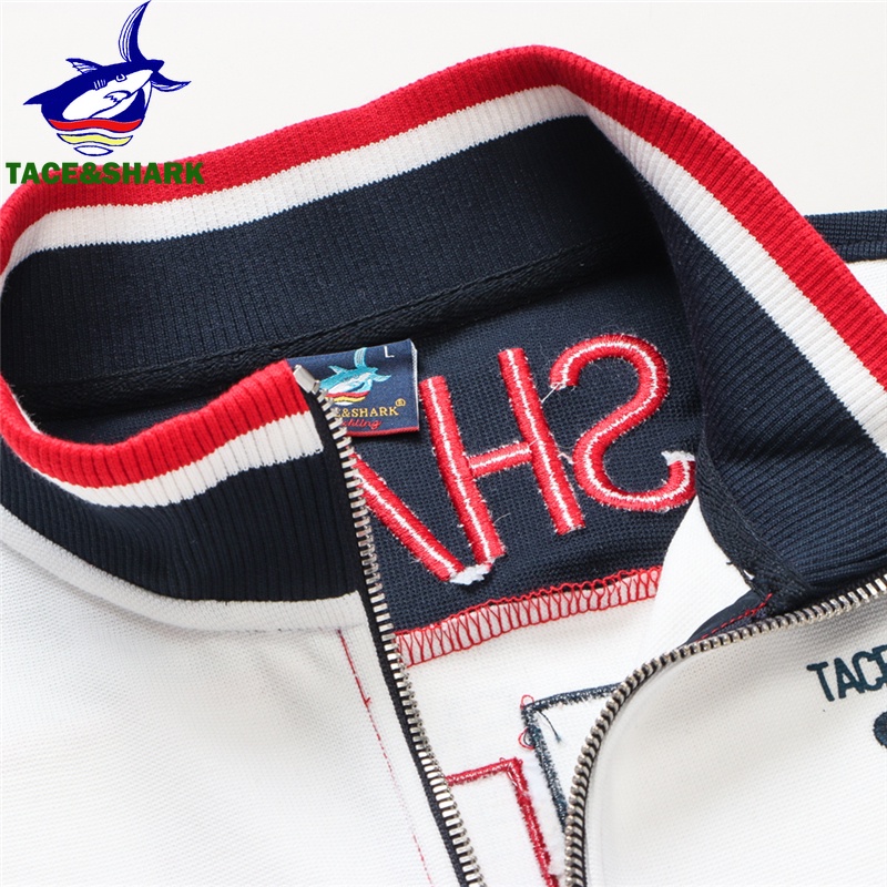 TACE&SHARK Brand Jacket Men Fashion Casual Mens Business Embroidery Sportswear Bomber Jacket Mens Coats Homme Red Cl #2