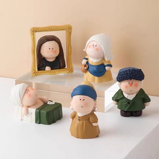 Ins Moon Half Fat Artist Mystery Box Big Mona Lisa Figure Doll Influencer 2022 ตุ๊กตาตกแต่งโต๊ะ แบบใหม่