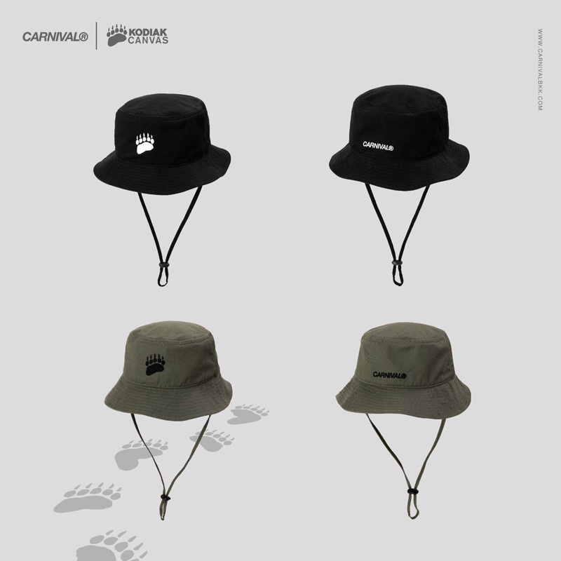 CARNIVAL x KODIAK CANVAS BUCKET HAT (Black)