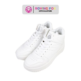 [ Rovingfox high top sneaker ] รองเท้าผ้าใบผู้หญิงส้นสูง FW1939 มี 2 สี คละสี มีให้เลือก 2 สี ขาว , คละสี