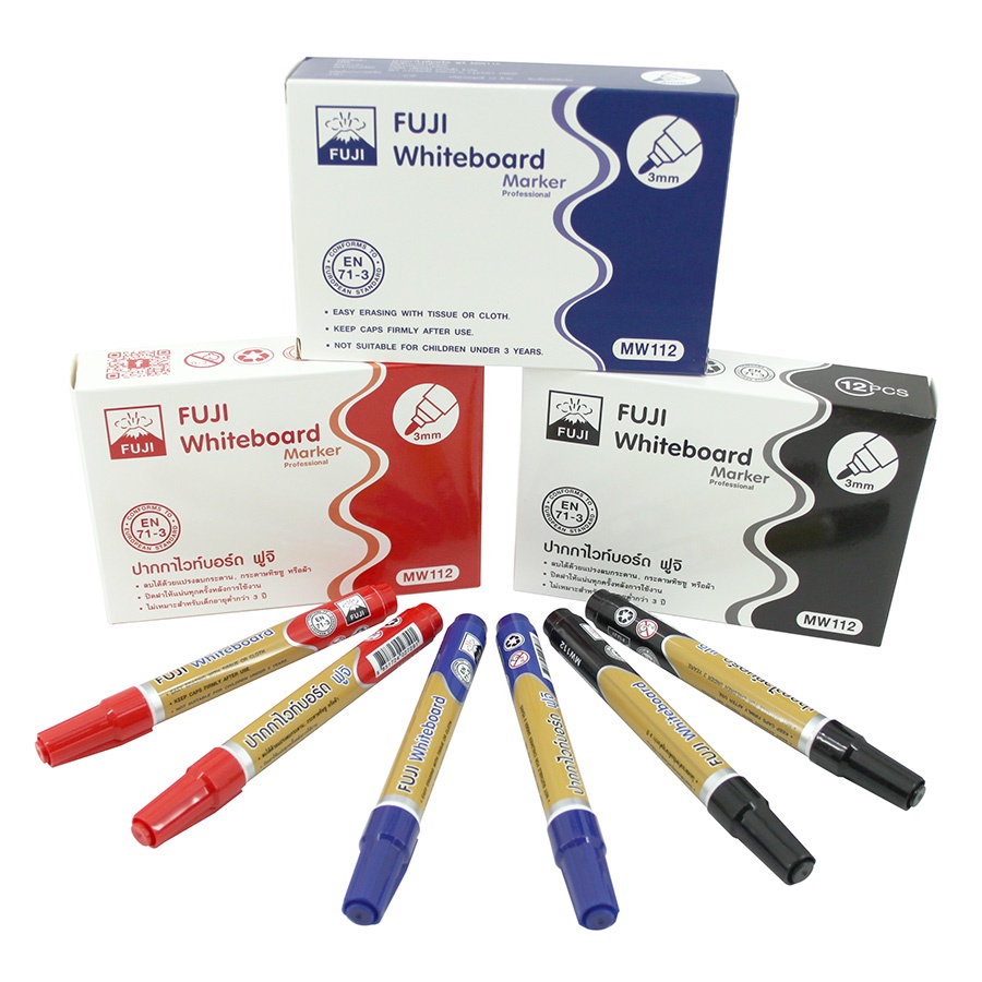 Whiteboard marker ปากกาไวท์บอร์ด FUJI no.MW112 (แพ็ค 12 ด้าม)