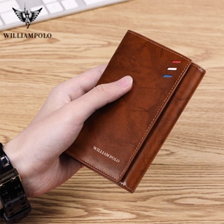 WILLIAMPOLO Brand Men card holder wallets slim Genuine Leather RFID Card Package Credit Card Holder wallet small Card Ca