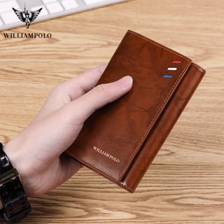 WILLIAMPOLO Brand Men card holder wallets slim Genuine Leather RFID Card Package Credit Card Holder wallet small Card Ca