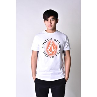 Volcom เสื้อยืดแขนสั้น VAF3219G1 APAC STONE-AGE S/S TEE SM19 WHT