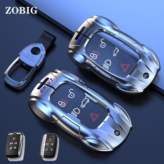 ZOBIG for Key Case Cover Car Styling For Jaguar XE XF XFR XJ XJL F-PACE F-TYPE Case Fob Car t45r Keyless Keychain Holder