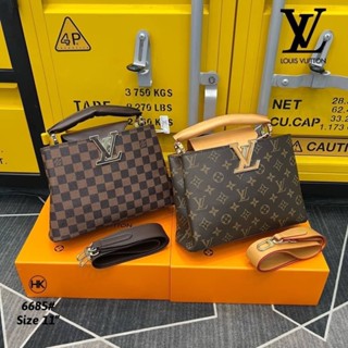 MS LV 6685 11”สะพายข้างและถือได้ ขนาดกำลังดีค่ะ กระเป๋าแบรนด์เนม กระเป๋าปั้มแบรนด์👛