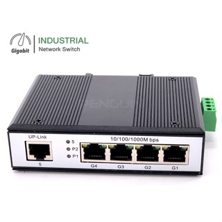 Gigabit Industrial Switch 5 port รับประกัน 1 ปี (แถม Adapter)