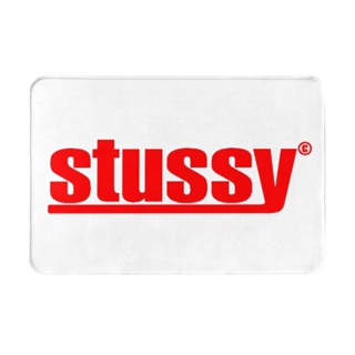 Stussy (4) พรมเช็ดเท้า ผ้าสักหลาด กันลื่น ดูดซับน้ํา แห้งเร็ว สําหรับห้องน้ํา 16x24 นิ้ว พร้อมส่ง