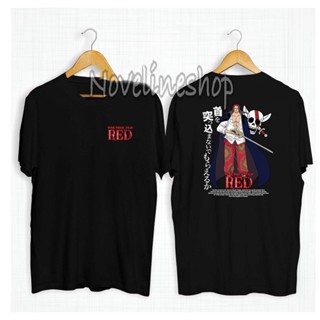 เสื้อยืดผ้าฝ้าย พิมพ์ลายอนิเมะญี่ปุ่น AKAGAMI SHANKS MOVIE RED Onepiece 30s โอเวอร์ไซซ์ สําหรับผู้ชาย และผู้หญิง