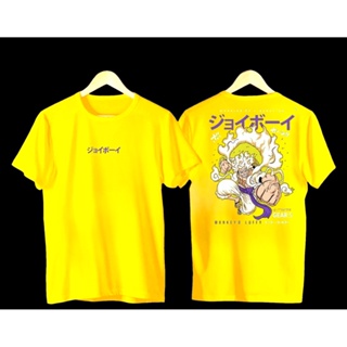 เสื้อยืดผ้าฝ้าย พิมพ์ลาย ONE PIECE LUFFY GEAR 5 30S DISTRO BANDUNG สีเหลือง สําหรับผู้ชาย ผู้ใหญ่