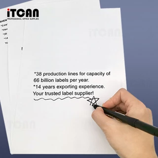 iTCAN สติ๊กเกอร์ขาวด้าน A4 50PCS Label Write Sticker สติ๊กเกอร์Inkjet กระดาษสำหรับ Inkjet DIY Label