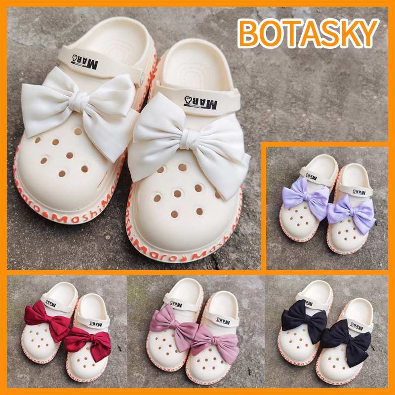 [ตกแต่งน่ารัก] ชุดโบว์น่ารักแฮนด์เมด Jibbitz DIY ตกแต่งหลุมรองเท้าสวนรองเท้า Jibbit