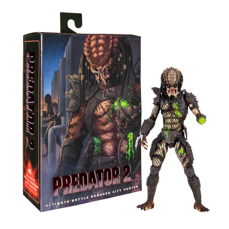 (แท้) Predator Ultimate Battle Damaged City Hunter Collectible Action Figure 18 cm