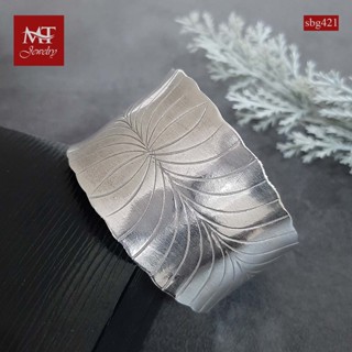 MT กำไลข้อมือเงินแท้ สไตล์โมเดิร์น ข้อมือ 16, 17 ซม. Solid 925 Sterling Silver Bangle (sbg421) MT Jewelry มณีธารา