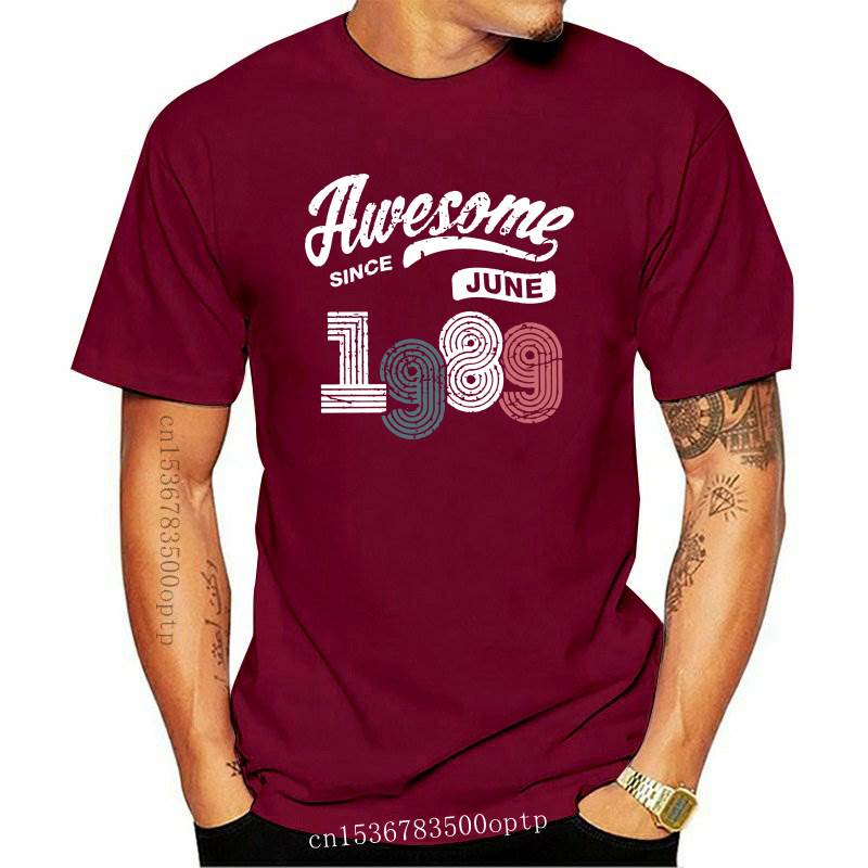 [COD]เสื้อยืดแขนสั้น ลาย Awesome Since June 1989 Vintage 29th Birthday สําหรับผู้ชาย BChnfo48KCneni4