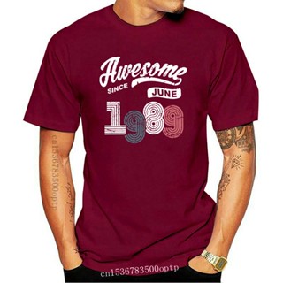 [COD]เสื้อยืดแขนสั้น ลาย Awesome Since June 1989 Vintage 29th Birthday สําหรับผู้ชาย BChnfo48KCneni48