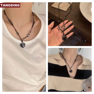 【COD Tangding】สร้อยคอโซ่ จี้ลูกปัดผีเสื้อ หัวใจ ปรับได้ สไตล์เกาหลี เครื่องประดับ สําหรับผู้หญิง