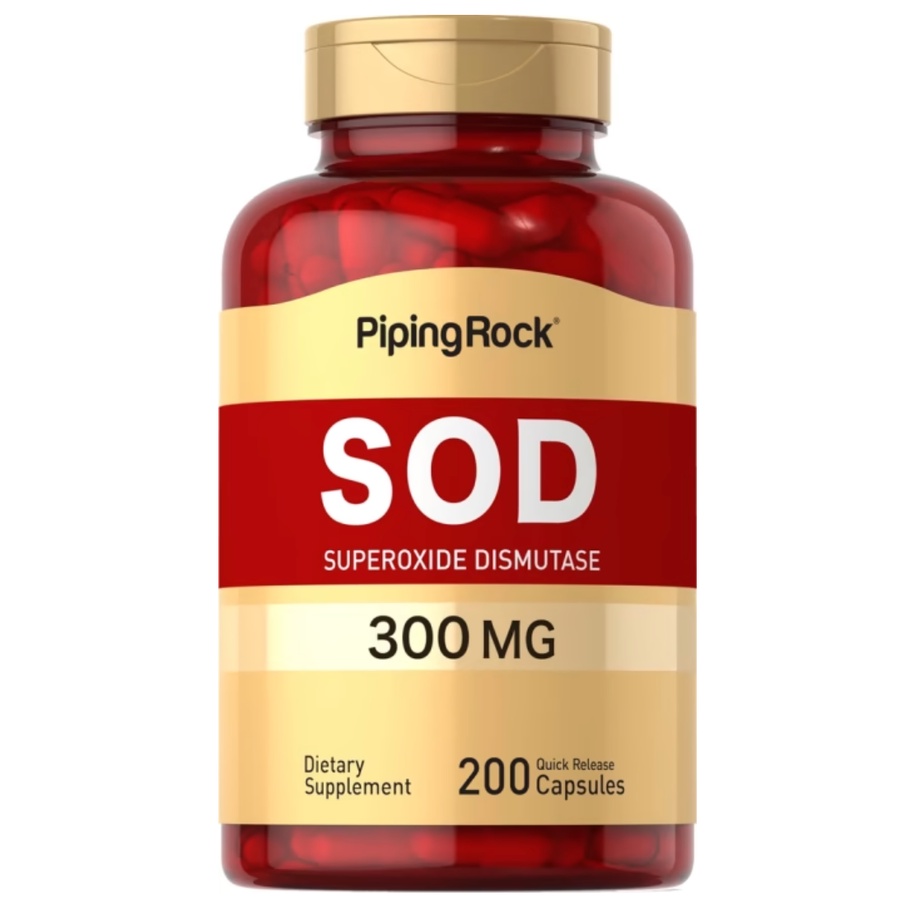 Piping Rock SOD Superoxide Dismutase 2400 Units 300 mg 200 Quick