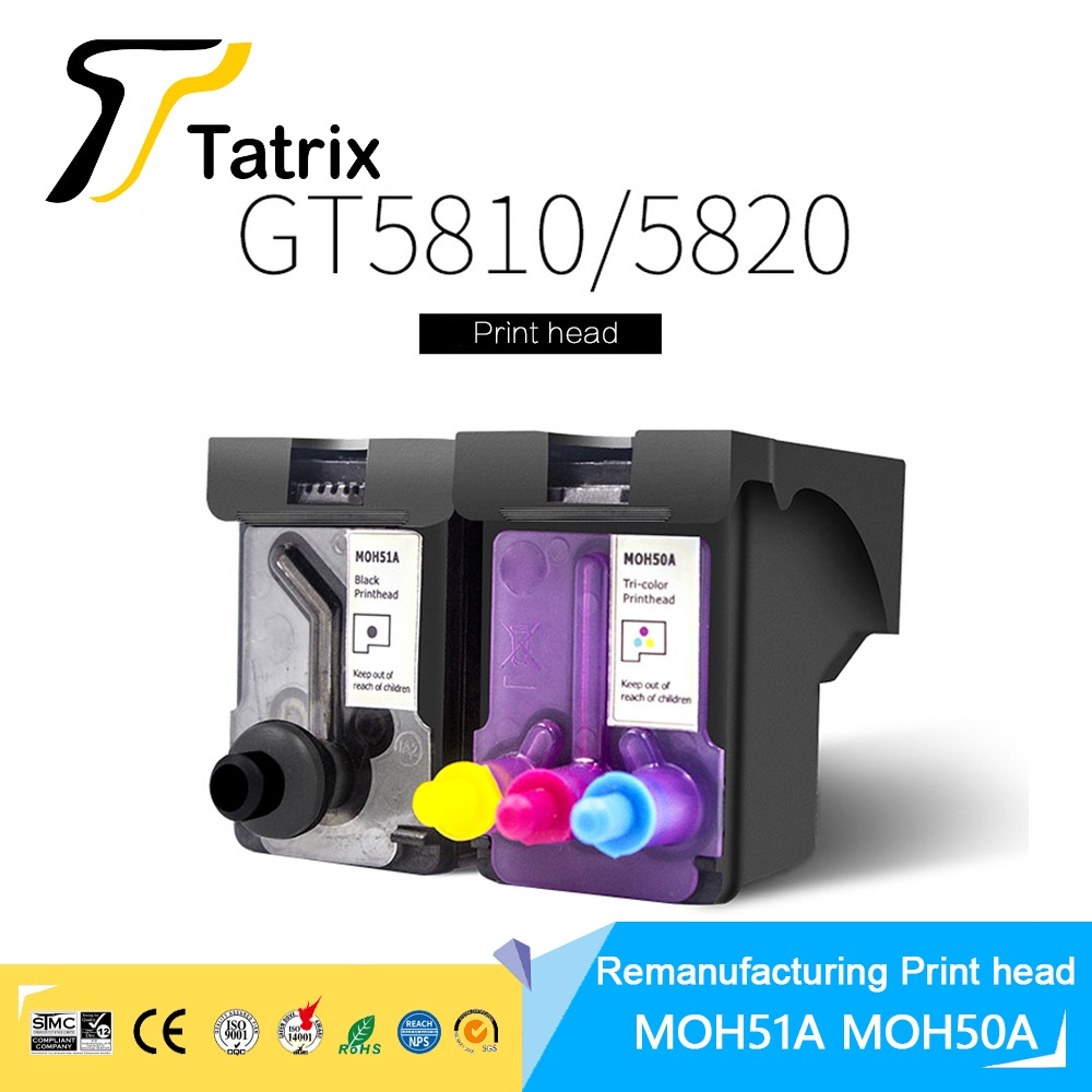 Tatrix GT51 GT52 Printhead MOH50A MOH51A หัวพิมพ์สำหรับ HP 5810 GT5810 5820 GT5820 Ink Tank 310 315 