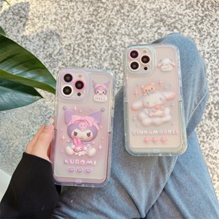 SANRIO เคสโทรศัพท์มือถือ ลายการ์ตูนซานริโอ้ คุโรมิ ชินนาม่อนโรล น่ารัก พับได้ พกพาง่าย สําหรับ iPhone รุ่น 14 13 12 11 Pro Max