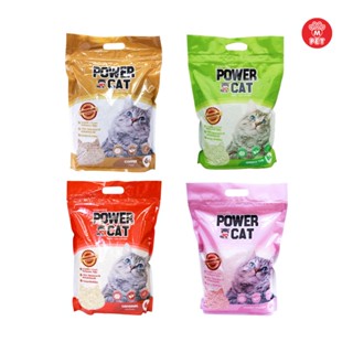 POWER CAT ทรายเต้าหู้พาวเวอร์แคท  ORGANIC จับก้อนแน่น ไร้ฝุ่น ควบคุมกลิ่นดีเยี่ยม 6L. มี4กลิ่น