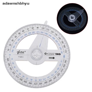 Adawnshbhyu ไม้โปรแทรกเตอร์ พลาสติก เส้นผ่าศูนย์กลาง 10 ซม. หมุนได้ 360 องศา แบบพกพา TH