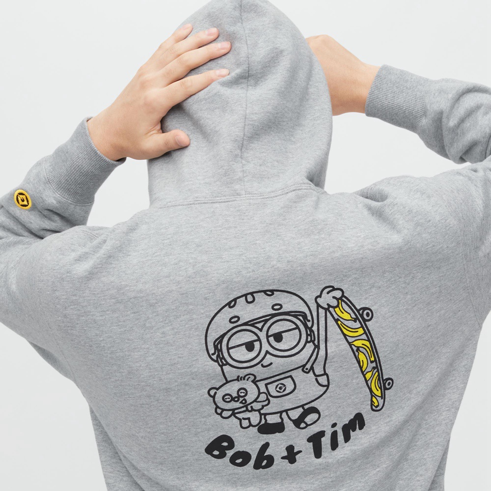 Unique เสื้อกันหนาวแขนยาว มีฮู้ด ลายการ์ตูนมินเนี่ยน สําหรับผู้ชาย และผู้หญิง 457891