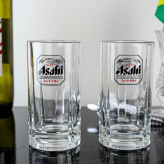 แก้วเบียร์มัค Asahi สีดำ (มีหูจับ) จุ 380 ml.