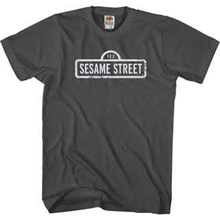 Distressed Sign Sesame Street T-Shirt เสื้อคนอ้วน เสื้อยืดแขนสั้น