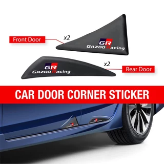 สติกเกอร์ยางซิลิโคน ป้องกันรอยขีดข่วน สําหรับติดขอบประตูรถยนต์ Toyota GR Honda Nissan Mazda Mitsubishi Suzuki BMW VW Hyundai KIA Daihatsu จํานวน 4 ชิ้น