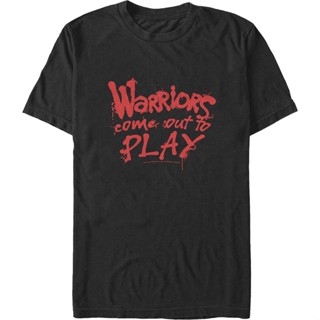 Come Out To Play Warriors T-Shirt เสือยืดผู้ชาย เสื้อยืดวินเทจ เสื้อสีขาว