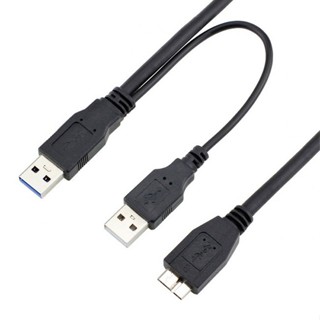 Cy Chenyang สายเคเบิล USB3.0 A ตัวผู้ เป็น Micro USB 3.0 Y พร้อมพาวเวอร์เสริม สําหรับมือถือ HDD