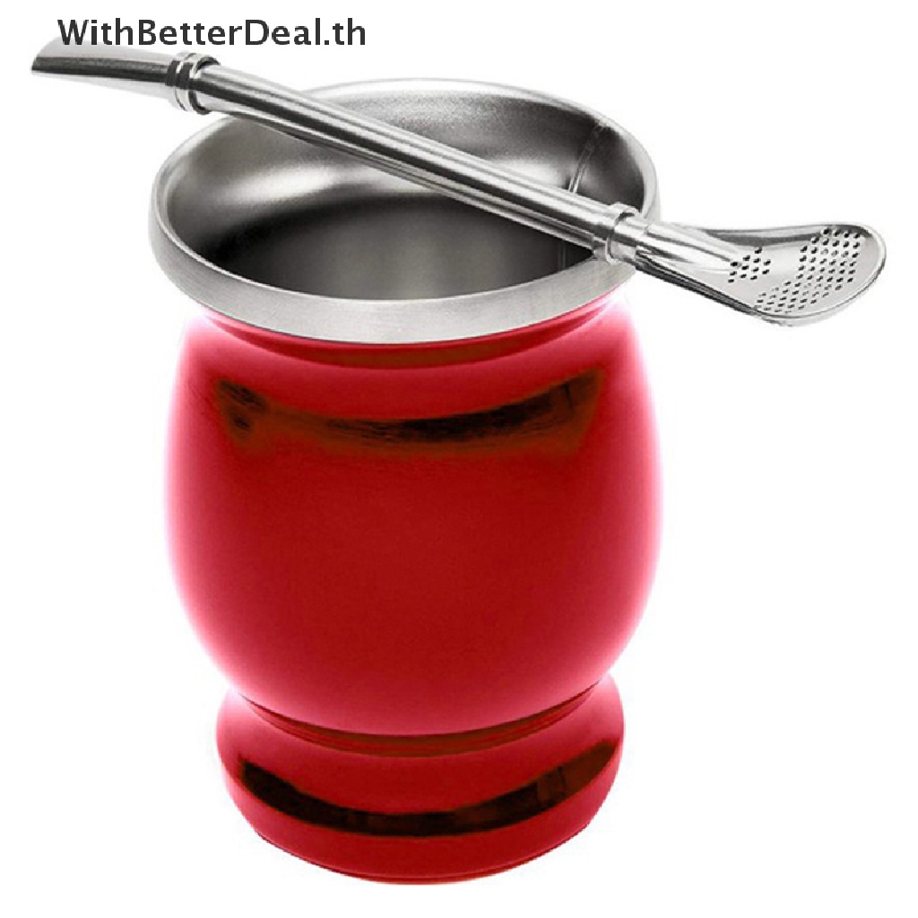 Better Yerba Mate Gourd ชุดแก้วน้ําชาสเตนเลส แบบสองชั้น