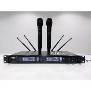 (สินค้าตรงปก 100%)ไมค์ลอยคู่ AXT400 คลื่น 803-806MHz UHF ไมโครโฟนไร้สายเสียงดี KSM9 น้ำเสียง หนา ใส ปลาย เสียง ซิปๆ