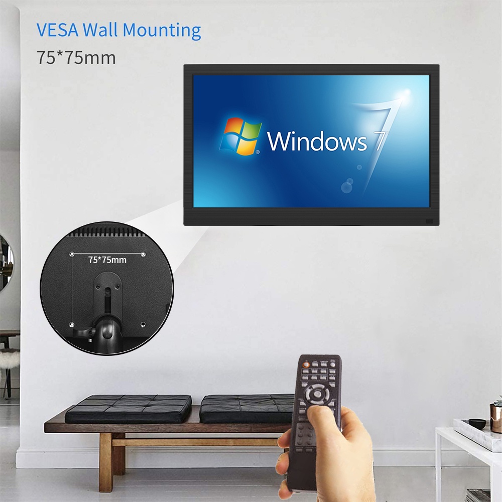 12 Inch PC Monitor 1366X768 Lcd Display for Desktop Gaming monitor Computer Screen Flat Panel HDMI VGA 10.1″ Portable mo #8