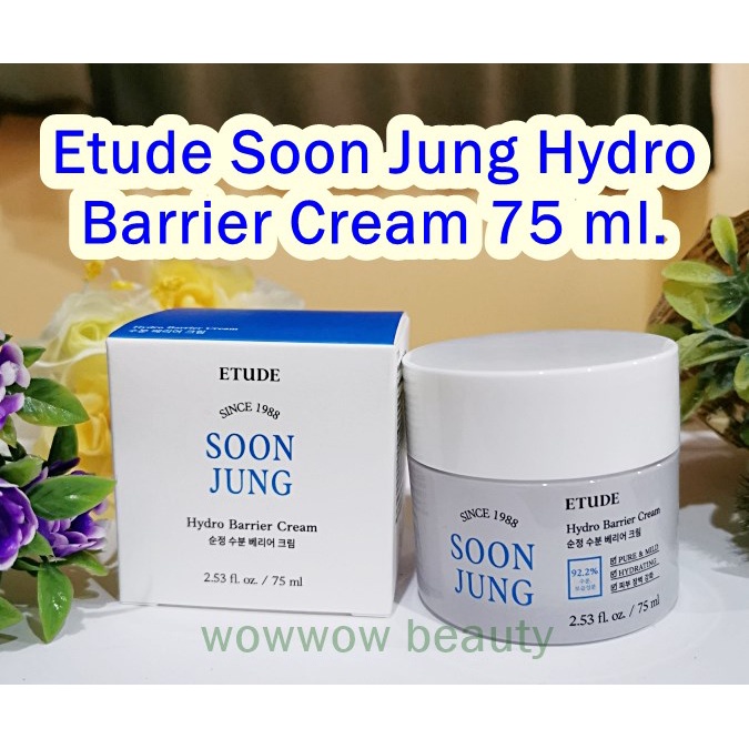 (ของแท้เกาหลี) Etude Soon Jung Hydro Barrier Cream 75 ml. ครีมบำรุงผิวมอบความชุ่มชื้น สร้างเกราะป้องกันผิว