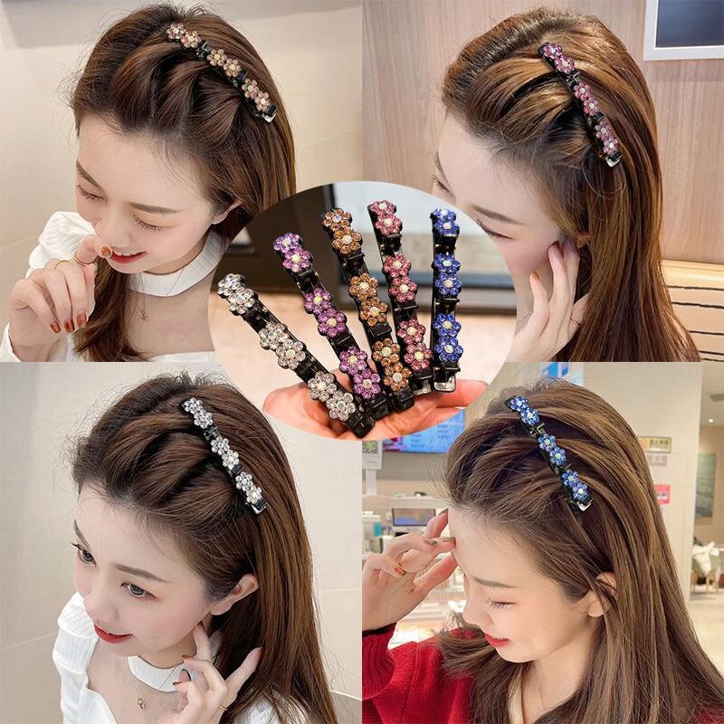 กิ๊บติดผม แบบถักเปีย สีสันสดใส สําหรับเพื่อน มี 22 แบบ
