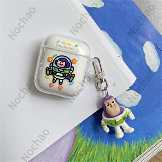 เคสหูฟังบลูทูธ ซิลิโคนนุ่ม ป้องกัน ลาย Buzz Lightyear พร้อมจี้ห้อย สําหรับ airpods 2 3 1 2 3 pro